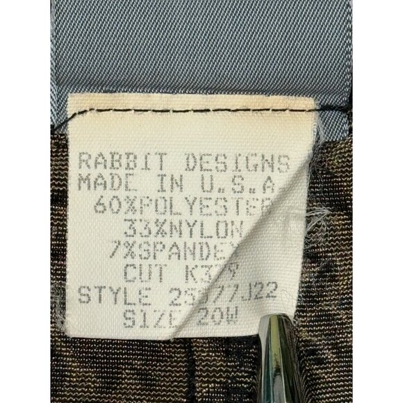 Rabbit Designs Floral 2-Piece Dress Set Size 20W VTG USA Sleeveless Long Sleeve - Picture 9 of 16